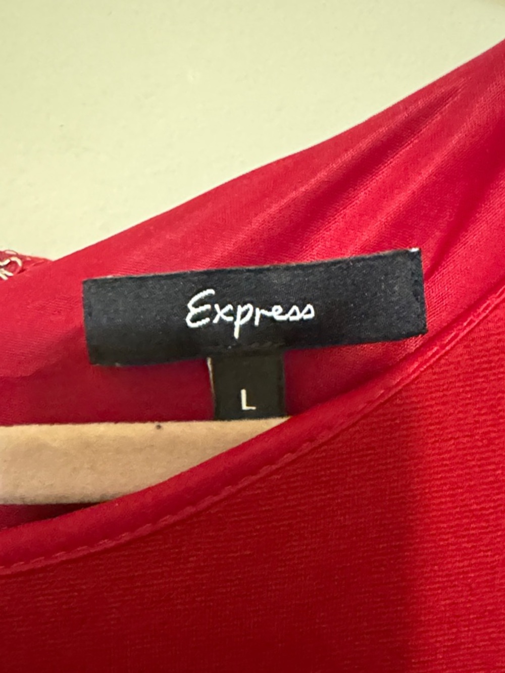 Express Red Ruffle Midi Dress - Picture 2 of 3